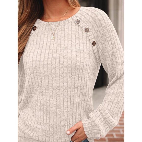 Womens Long Sleeve Tshirts Casual Tunic Work Tops Fall Plus Size Sweaters Date N - Picture 5 of 6